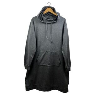 Torrid Hoodie Dress Womens Size 2 (Plus Sz 18-20) Gray Pullover Sweatshirt Knit